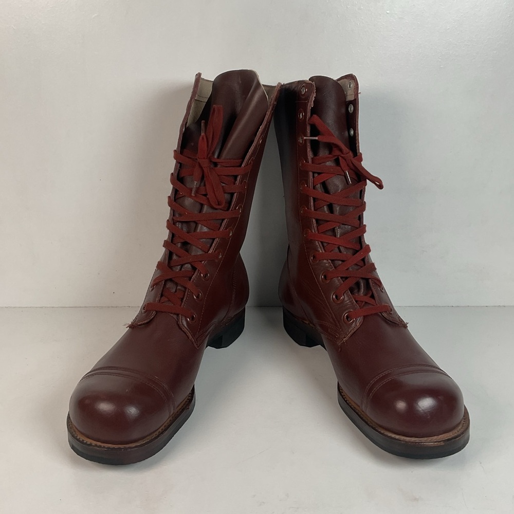 Vintage Vietnam War Brown Jump Boots | Cap Toe | Paratrooper | 11 N - Picture 7 of 16